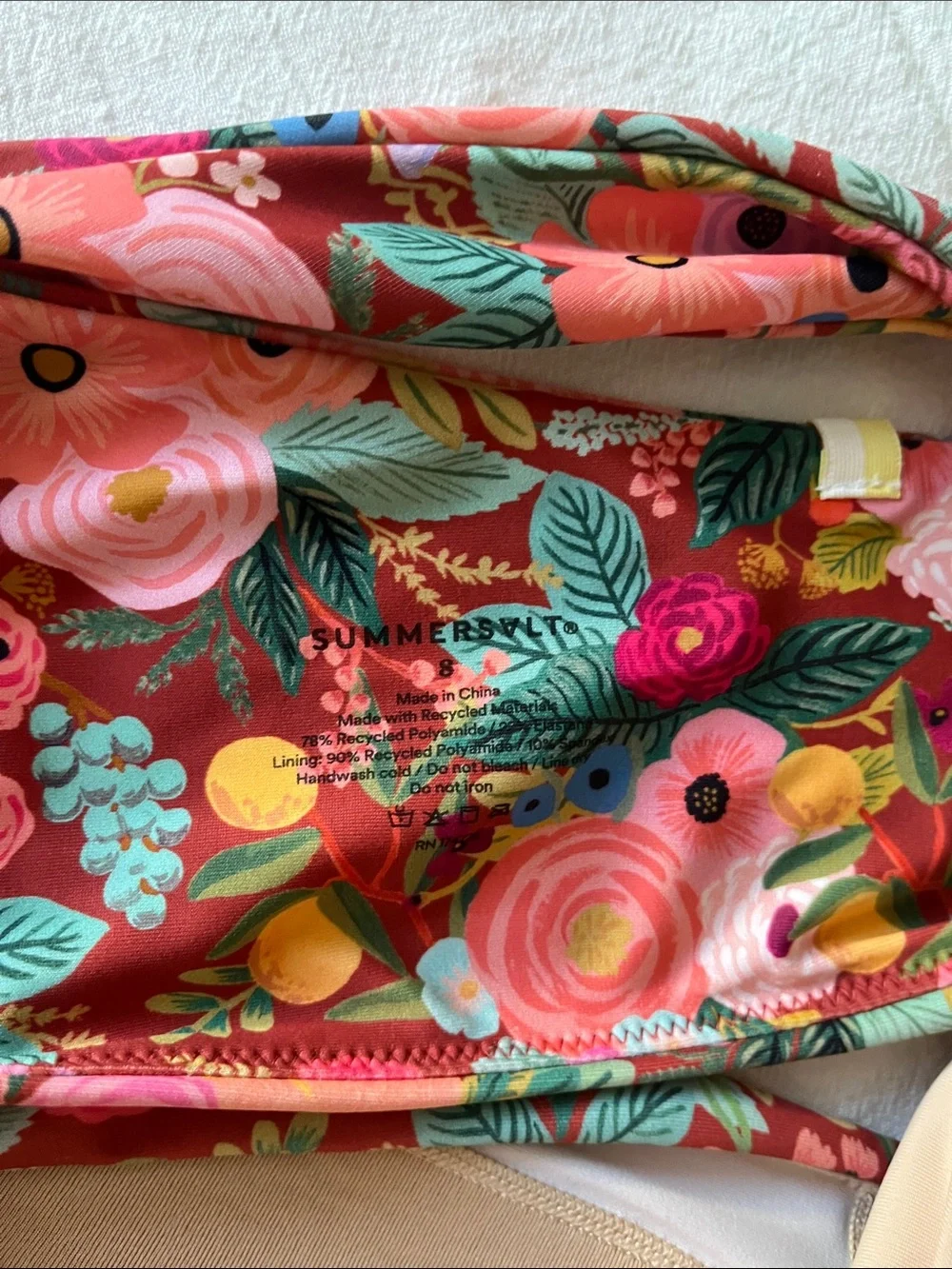 summersalt x rifle paper co One-Shoulder Bikini Set - Picture 6 of 8